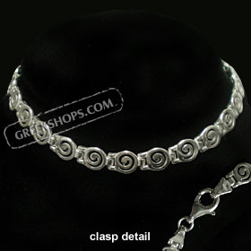 Sterling Silver Bracelet - Swirl Links (5mm)