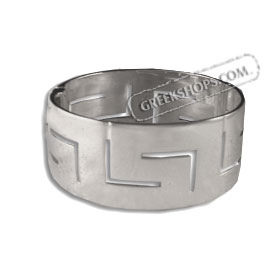 The Athena Collection - Sterling Silver Cuff Bracelet w/ Greek Key (30mm)