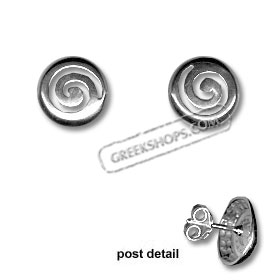 Sterling Silver Earrings - Swirl (1.2cm)