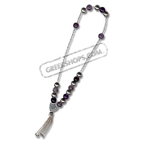 Sterling Silver Worrybeads - Amethyst