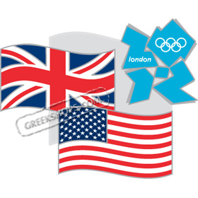 London 2012 UK / US Flag Pin