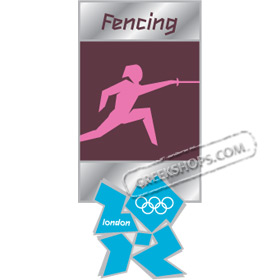 London 2012 Fencing Pictogram Pin