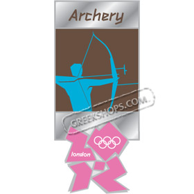 London 2012 Archery Pictogram Pin