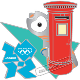 London 2012 Mascot Wenlock Postal Box Pin