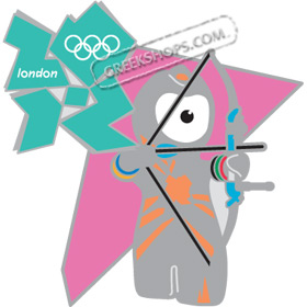 London 2012 Mascot Wenlock Archery Pin