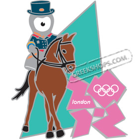 London 2012 Mascot Wenlock Dressage Pin