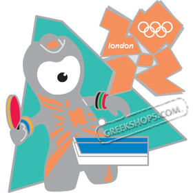 London 2012 Mascot Wenlock Table Tennis Pin