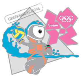 London 2012 Wenlock Water Polo Mascot Sports Pin