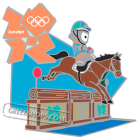 London 2012 Wenlock Eventing Mascot Sports Pin