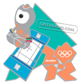 London 2012 Wenlock Trampoline Mascot Sports Pin