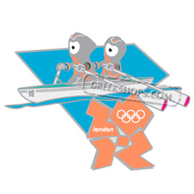 London 2012 Wenlock Rowing Mascot Sports Pin