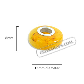 Pandora - Style Natural Amber Bead - Caramel Amber (13mm)
