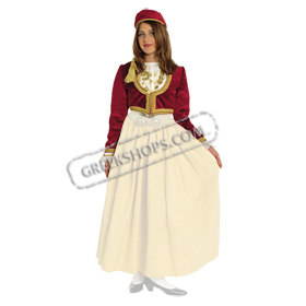 Red Velvet Top and Fez only for Amalia Girls Costume