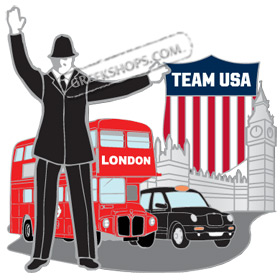 USOC London 2012 Olympic Team USA City Traffic Pin