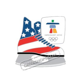 Vancouver 2010 USA Hockey Skate Pin