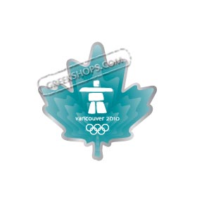 Vancouver 2010 Blue Clear Maple Leaf Pin