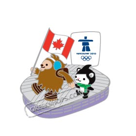 Vancouver 2010 Mascots BC Place Pin