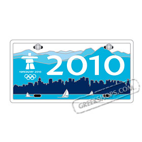 Vancouver 2010 License Plate Pin