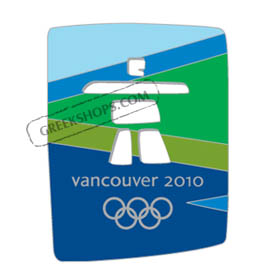 Vancouver 2010 Cut-Out Color Stone Pin