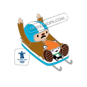 Vancouver 2010 Quatchi and Miga Luge Pin