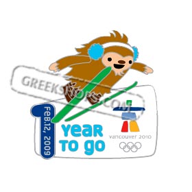 Vancouver 2010 LIMITED EDITION One Year To Go Countdown Quatchi Pin