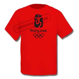 Beijing 2008 Red Olympic T-shirt CLEARANCE 30% off