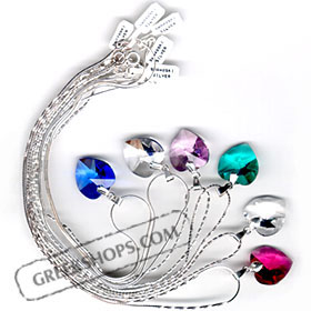 Swarovski Crystal Heart Pendant on Silver Chain (1 in.)