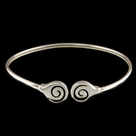 Sterling Silver Cuff Bracelet - Swirl (11mm)
