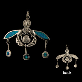 The Neptune Collection - Sterling Silver Pendant - Minoan Bee and Opal (32mm)