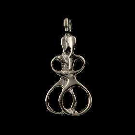 Sterling Silver Pendant - Ancient Greek Cycladic Devotion Symbol (25mm)