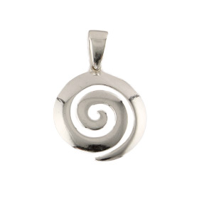 Sterling Silver Pendant - Swirl Motif (20mm)