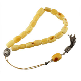 Natural White Amber Worrybeads approx. 43gr. AM3