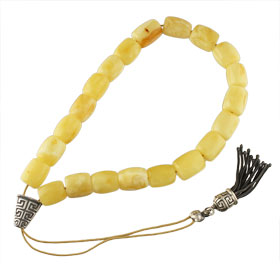 Natural White Amber Worrybeads approx. 50gr. AM4