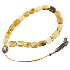 Natural Black Amber Worrybeads approx. 45gr. AM6