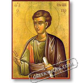 St. Philip (7.5x10") Hand-made Icon (style 1)