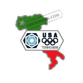Torino 2006 USOC Map of Italy Pin