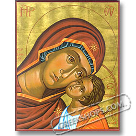 Virgin Mary Glikofilousa (8x10") Hand-made Icon