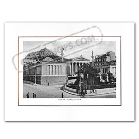 Vintage Greek City Photos Attica - City of Athens, Athens Academy (1940)
