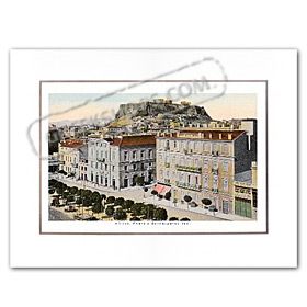Vintage Greek City Photos Attica - City of Athens, Syntagma Square (1904)
