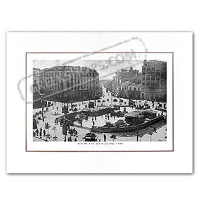 Vintage Greek City Photos Attica - City of Athens, Omonia Square (1950)