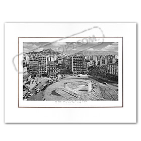 Vintage Greek City Photos Attica - City of Athens, Omonia Square (1960)