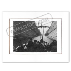 Vintage Greek City Photos Peloponnese - Corinthia, Corinth, Isthmus crossing (1937)