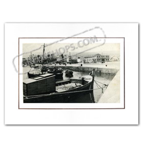 Vintage Greek City Photos Peloponnese - Corinthia, Kiato, Port view (1960)