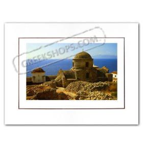 Vintage Greek City Photos Peloponnese - Lakonia, Monemvasia, Ocean view (1970)
