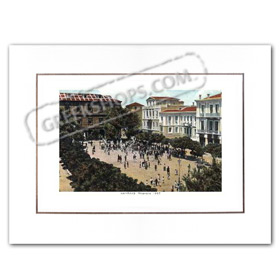 Vintage Greek City Photos Peloponnese - Argolida, Nafplion, Town Square (1907)