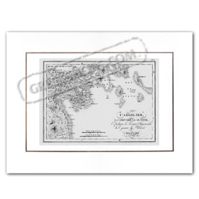 Vintage Greek City Photos Peloponnese - Argolida, old map