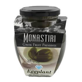 Monastiri Greek Sweet Eggplant Preserves, 500g Glass Jar