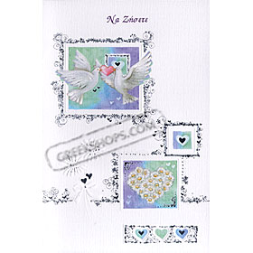 Wedding Wishes Greeting Card - in Greek 