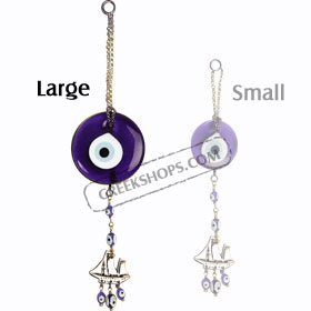 Large Blue Evil Eye Decorative Charm 121111C