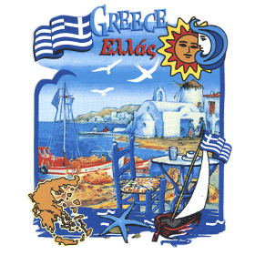 Greek Islands Landscape Children's Sweatshirt Style D434